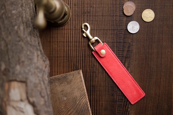 alto 多功能皮革鑰匙圈 Keychain Stand - 珊瑚紅 捲線器、立架 第1張的照片