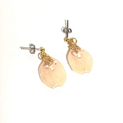 櫻花吉野櫻花和淡水珍珠耳環/耳環 第1張的照片