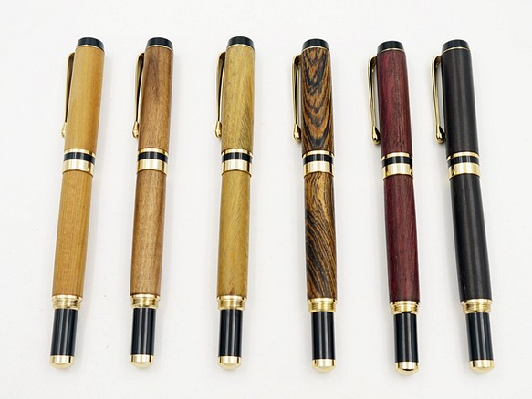 黑金系列 木製手工鋼筆 (含雷射刻字 木筆 木頭筆 手工筆 筆盒 皮革筆套) 第1張的照片