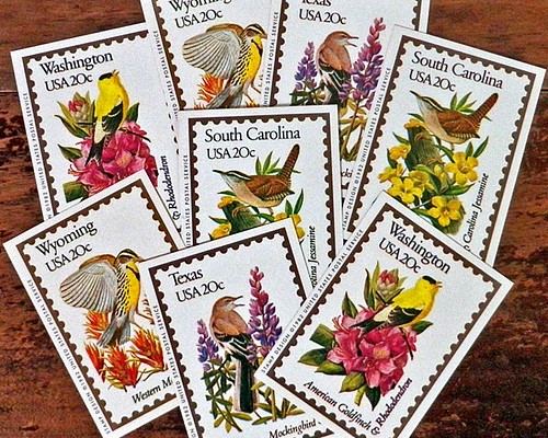 Vintage 鳥切手コレクションカードセット【U.S.A.】DA-CO078 包装紙 