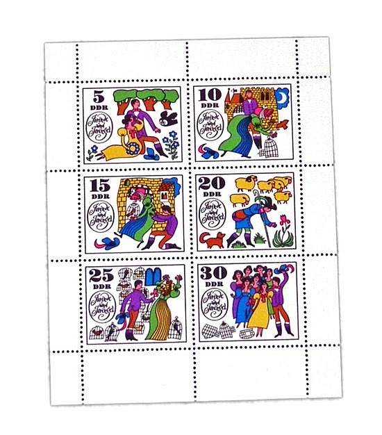 ドイツ未使用切手シート（グリム童話　ヨリンデとヨリンゲル）Germany  DA-STE113 1枚目の画像
