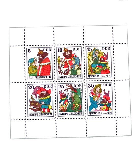 ドイツ未使用切手シート（グリム童話　ルンペルシュティルツヒェン）Germany  DA-STE115 1枚目の画像