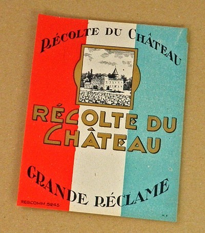 1枚/ Vintage ラベル Vol. 9（recolte du chateau）DA-LA009 1枚目の画像