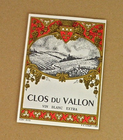 1枚/ Vintage ラベル Vol. 2（CLOS DU VALLON）DA-LA002 1枚目の画像