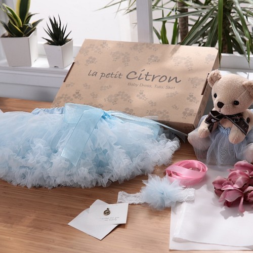 ベイビーブルー手作りチュチュ Gift Set (Newborn) ベビー服 la petite