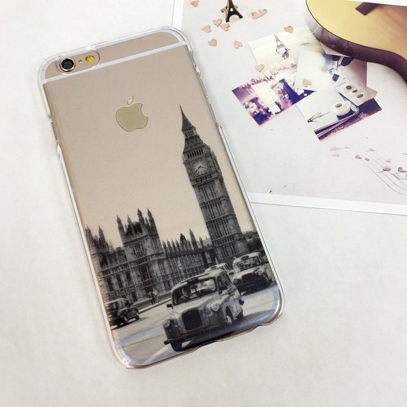 ◎iPhoneの電話透明透明ソフトシェルソフトシェル電話◎サムスンの携帯電話の付属品◎◎ロンドンの風景ビッグベンは、 1枚目の画像