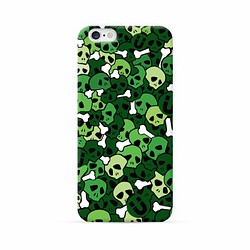 ◎iPhone 透明電話軟殼◎Samsung 透明手機軟殼◎ 型格綠色骷髏骨圖案 第1張的照片