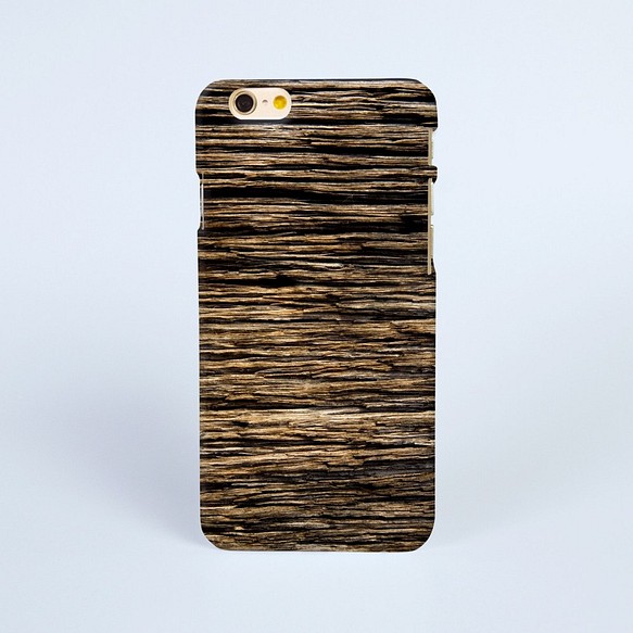 【iPhone 電話殼 Samsung Galaxy 手機殼 磨砂硬殼】啡色橫木紋 bn23 第1張的照片