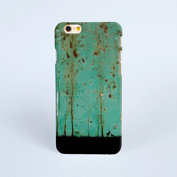 【iPhone 電話殼 Samsung Galaxy 手機殼 磨砂硬殼】綠色鐡銹牆 第1張的照片