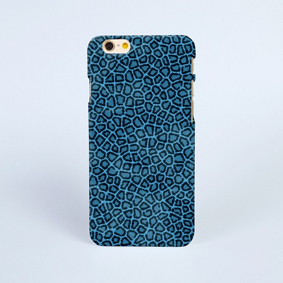 【iPhone 電話殼 Samsung Galaxy 手機殼 磨砂硬殼】亮藍豹紋 第1張的照片