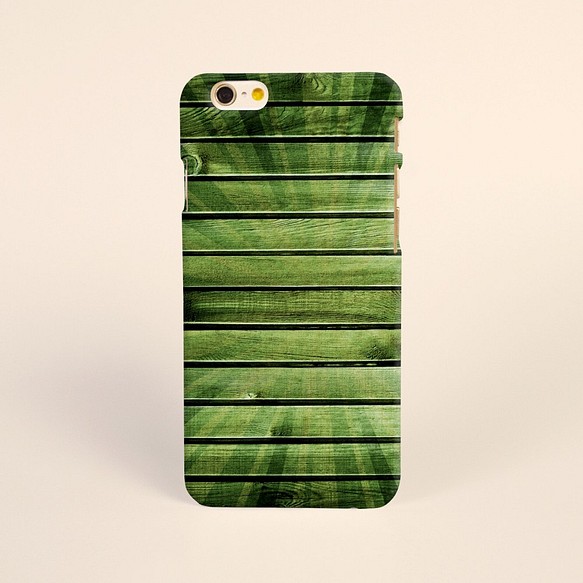【iPhone 電話殼 Samsung Galaxy 手機殼 磨砂硬殼】綠色木紋 第1張的照片