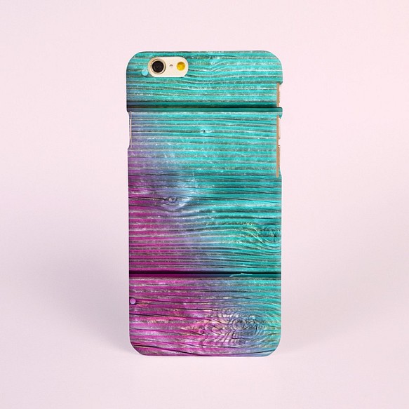 【iPhone 電話殼 Samsung Galaxy 手機殼 磨砂硬殼】雙色木紋 第1張的照片