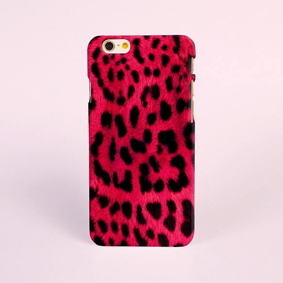 【iPhone 電話殼 Samsung Galaxy 手機殼 磨砂硬殼】粉紅豹紋 第1張的照片
