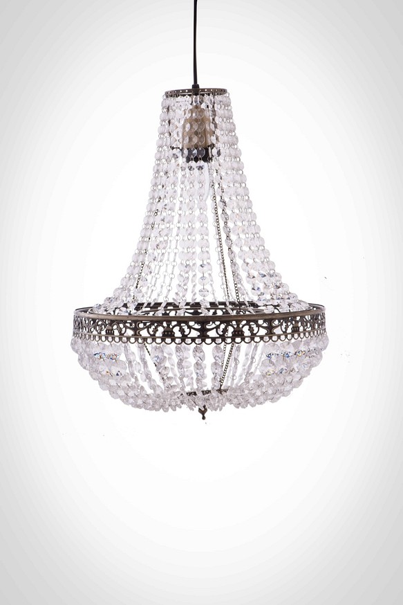 古銅皇冠飾頭透明壓克力珠吊燈-BNL00050 第1張的照片