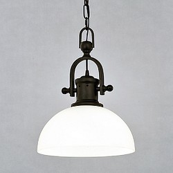 北歐風白色霧面玻璃燈罩吊燈-LS-8103-1 第1張的照片