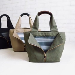 Double Face tote/KHAKI 1枚目の画像