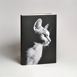 空白素描紙筆記本-黑色貓影(手工絹印) 第1張的照片