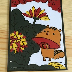 マウスパッド（花札／菊） 1枚目の画像