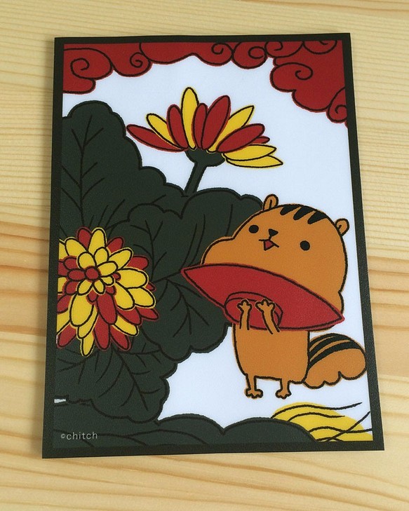 マウスパッド（花札／菊） 1枚目の画像