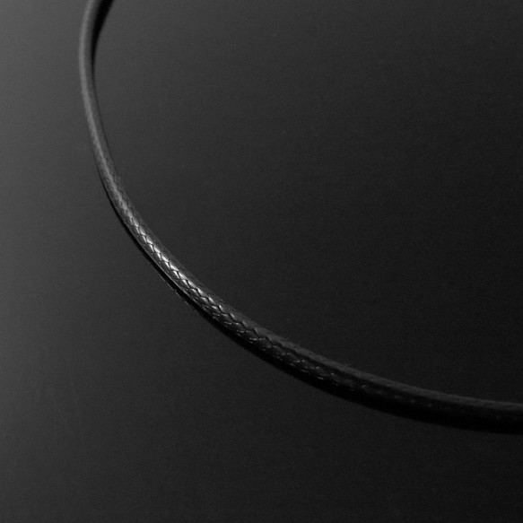 黑色不銹鋼內旋扣蠟皮繩 3mm粗(單鏈子) 第1張的照片