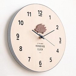 【送料無料】ハリネズミの掛け時計(プレゼントギフト新生活新築引越し祝い寝室子供部屋インテリア一人暮らし 1枚目の画像