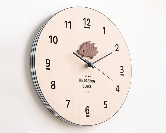 【送料無料】ハリネズミの掛け時計(プレゼントギフト新生活新築引越し祝い寝室子供部屋インテリア一人暮らし 1枚目の画像