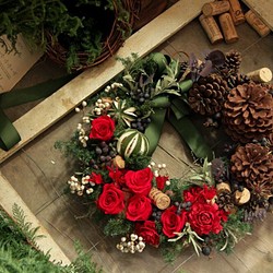 堅果與紅絲絨 聖誕花圈 聖誕禮物 交換禮物 台中可自取 第1張的照片