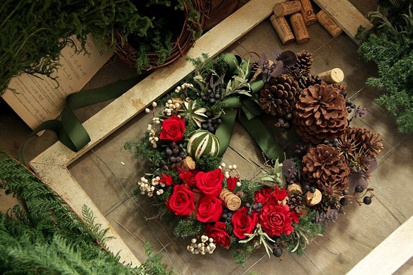 堅果與紅絲絨 聖誕花圈 聖誕禮物 交換禮物 台中可自取 第1張的照片