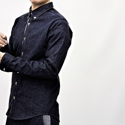 10oz denim button-down shirts (switching silk)　JAPAN MADE 第1張的照片