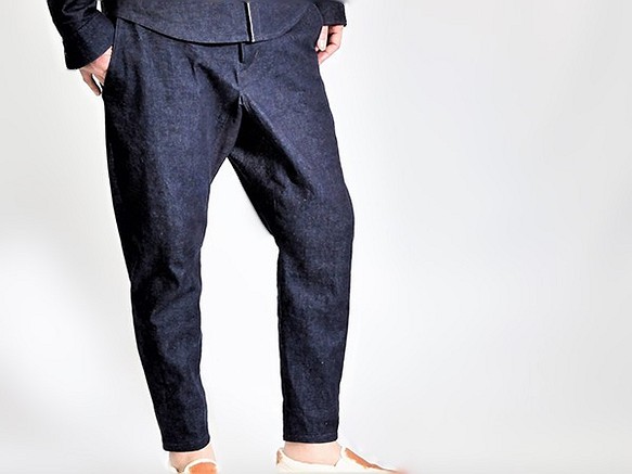 10oz denim Tapered pants (switching chambray)  JAPAN MADE 第1張的照片