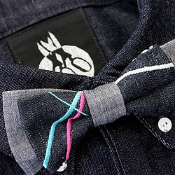bow tie double collar Original embroidery 第1張的照片