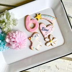 ケーキの飾りにも☆ユニコーンアイシングクッキーセット 1枚目の画像