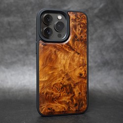 iPhone 系列 北越肖楠木瘤 原木防摔木殼 第1張的照片