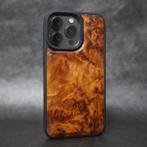 iPhoneシリーズ Beiyue Xiaonan Wood Burst Log 落下防止木製ケース