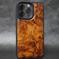 iPhone 系列 北越肖楠木瘤 原木防摔木殼 第4張的照片