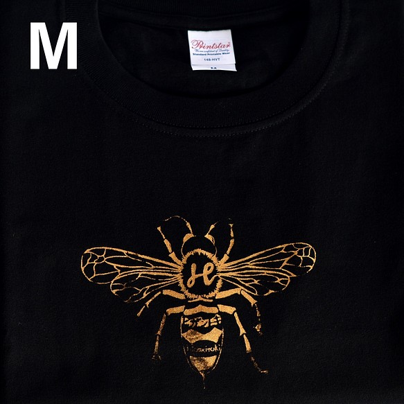 『Bee』/M シルクスクリーン MENS Tシャツ　ビックシルエット 7.4オンス 1枚目の画像