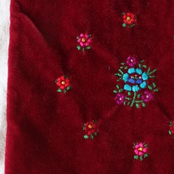 Shikumura花卉刺繡單肩包（淺藍玫瑰和小玫瑰） 第1張的照片
