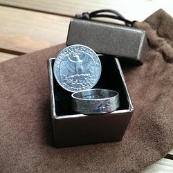 戴 硬幣戒指 COIN RING~25美分 QUARTER DOLLAR (經典入門款) 手工戒指 手做戒指 錢幣戒指 第1張的照片