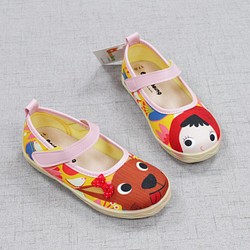 赤ずきんちゃん人形の靴-黄/チューリップ 1枚目の画像