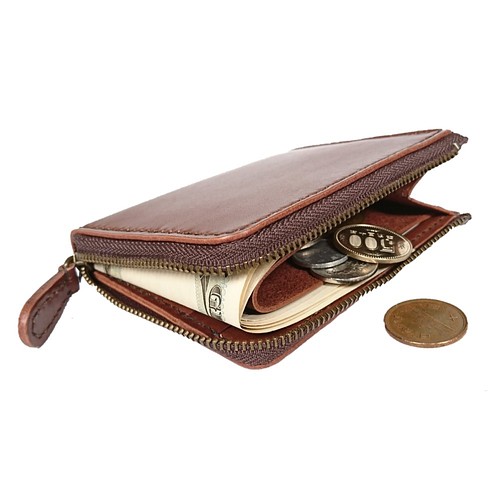 L字ファスナーの財布 全８色《受注生産》手縫い ミニ財布・コンパクト 