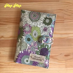 【再販8】母子手帳･お薬手帳ケース(リバティ)紫 1枚目の画像