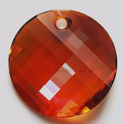 施華洛世奇Swarovski水晶元素,奧地利進口  單孔曲餅珠  紅銅 28mm 單顆裝 第1張的照片