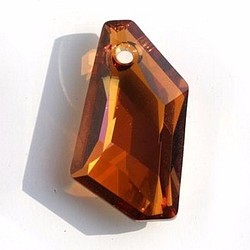 施華洛世奇Swarovski水晶元素,奧地利進口許願石 異切面寶石 18mm 紅銅 2顆裝 第1張的照片