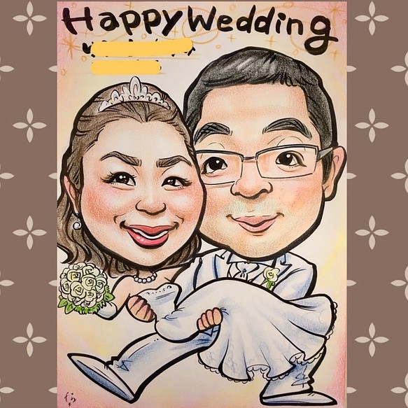 結婚式♡ウェルカムボード♡カップル・夫婦♡似顔絵 その他素材 似顔絵