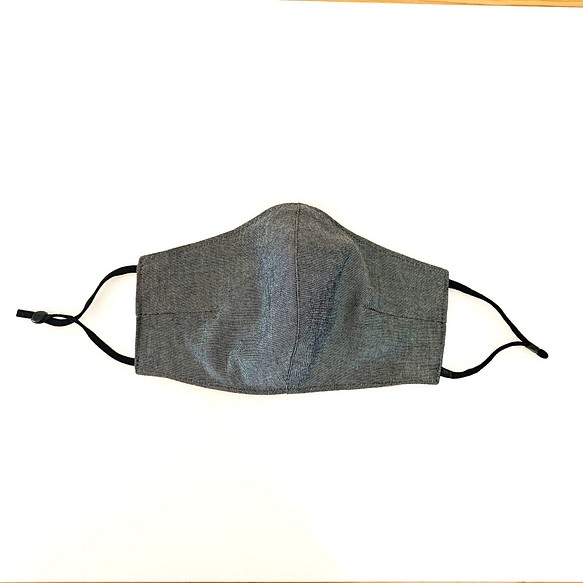 帶飛鏢的口罩 帶鼻線的過濾袋（滌棉工裝褲木炭） 第1張的照片