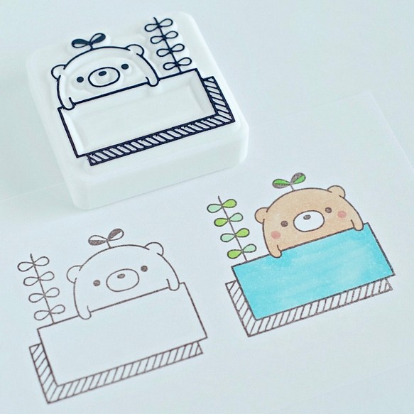 Futaba熊的詞框架橡皮擦郵票 第1張的照片