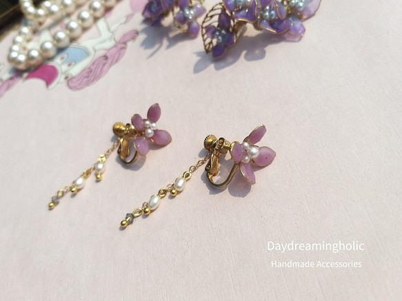 精緻珍珠小紫花 第1張的照片