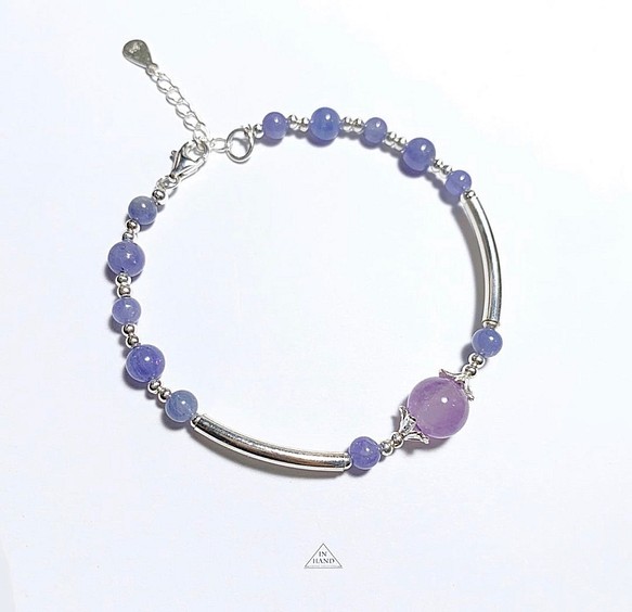 紫花映湖面色調-丹泉石設計手鍊 第1張的照片