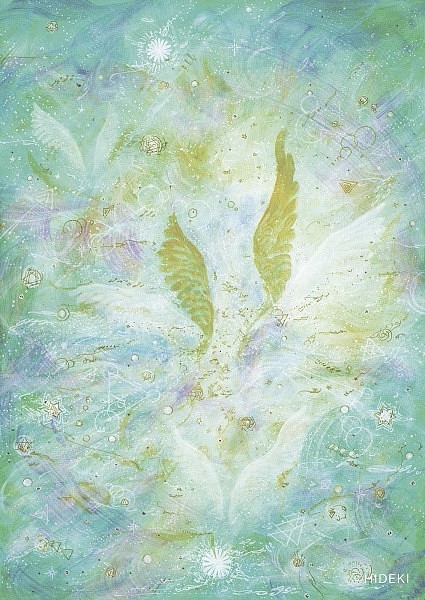 『出現』A4版HYMジクレー ≪天使≫ シリーズ　天使の愛をあなたに！愛と癒しの空間をサポートします。 1枚目の画像