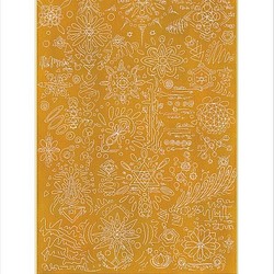ヒーリングアート『ゴールドの空間への感謝』A4サイズジクレー 1枚目の画像